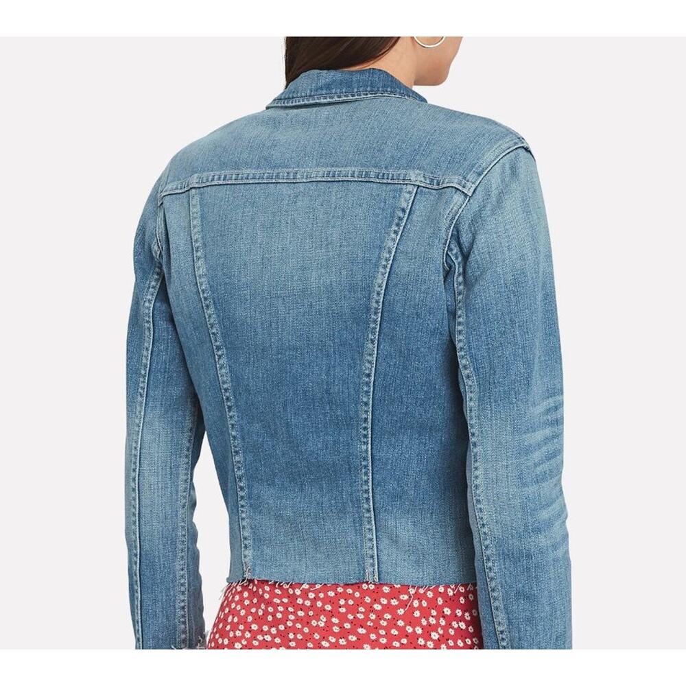 NWT L'AGENCE Jemma Slim Denim Jacket Pomona Blue S - Picture 2 of 5